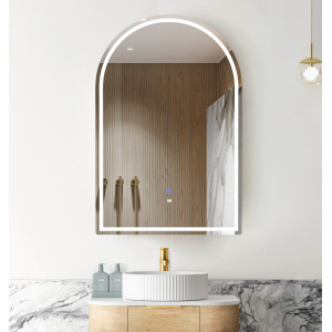 Archie LED Shaving Cabinet Natural Oak