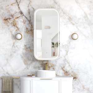 Soft Square LED Shaving Cabinet White