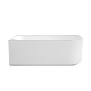 Attica Celine Left Corner 1500 Matte White Bath with Overflow