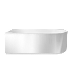 Attica Havana Left Corner 1700 Matte White Fluted Bath with Overflow