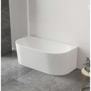 Attica Noosa Fluted 1700 Gloss White BTW Multi-fit Bath