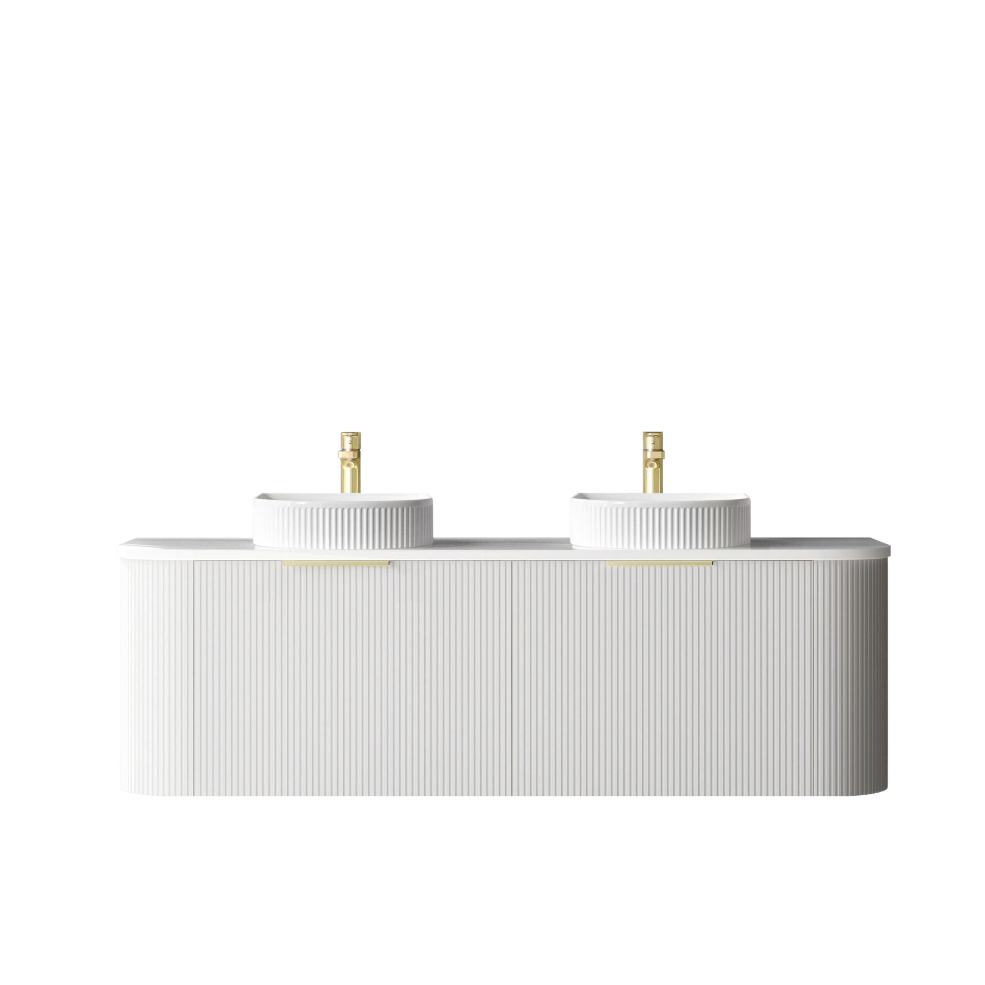 Bondi Fluted Curved Cabinet 1500mm