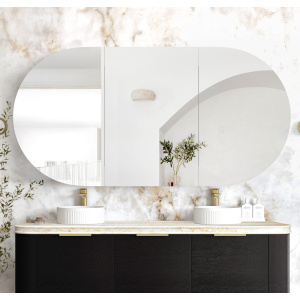 Bondi 1800x900 Black Oak Shaving Cabinet