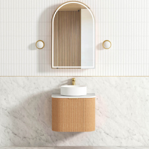 Bondi Fluted Curved Vanity 600mm