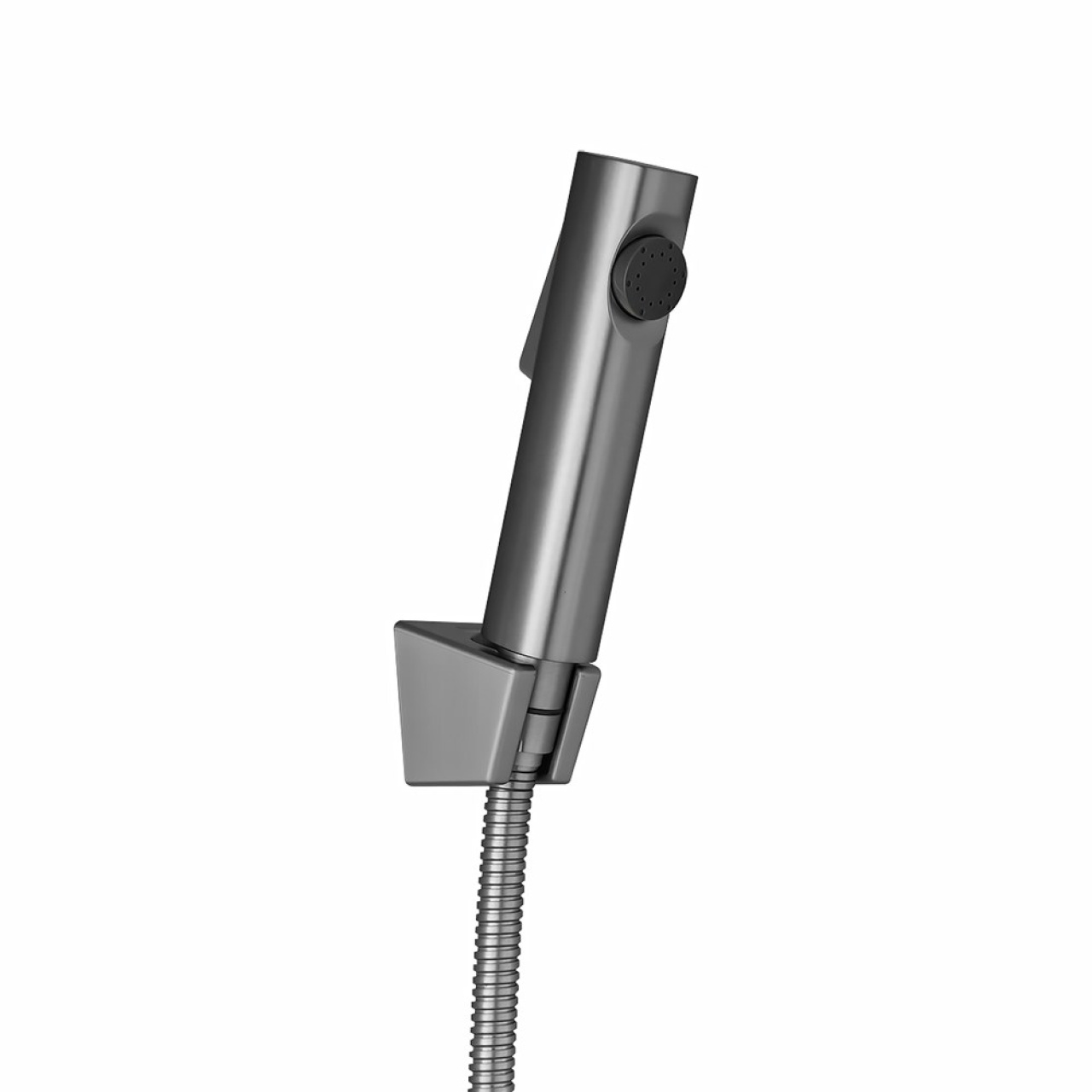 Round Brushed Nickel ABS Toilet Bidet