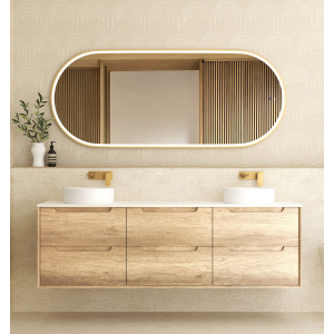 Byron Oak Wall Hung Vanity 180mm