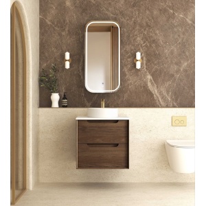 Byron Sable Walnut Wall Hung Cabinet 600mm