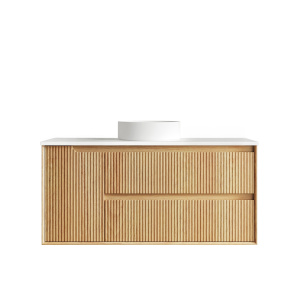 Byron Fluted Woodland Oak Wall Hung Cabinet 1200mm