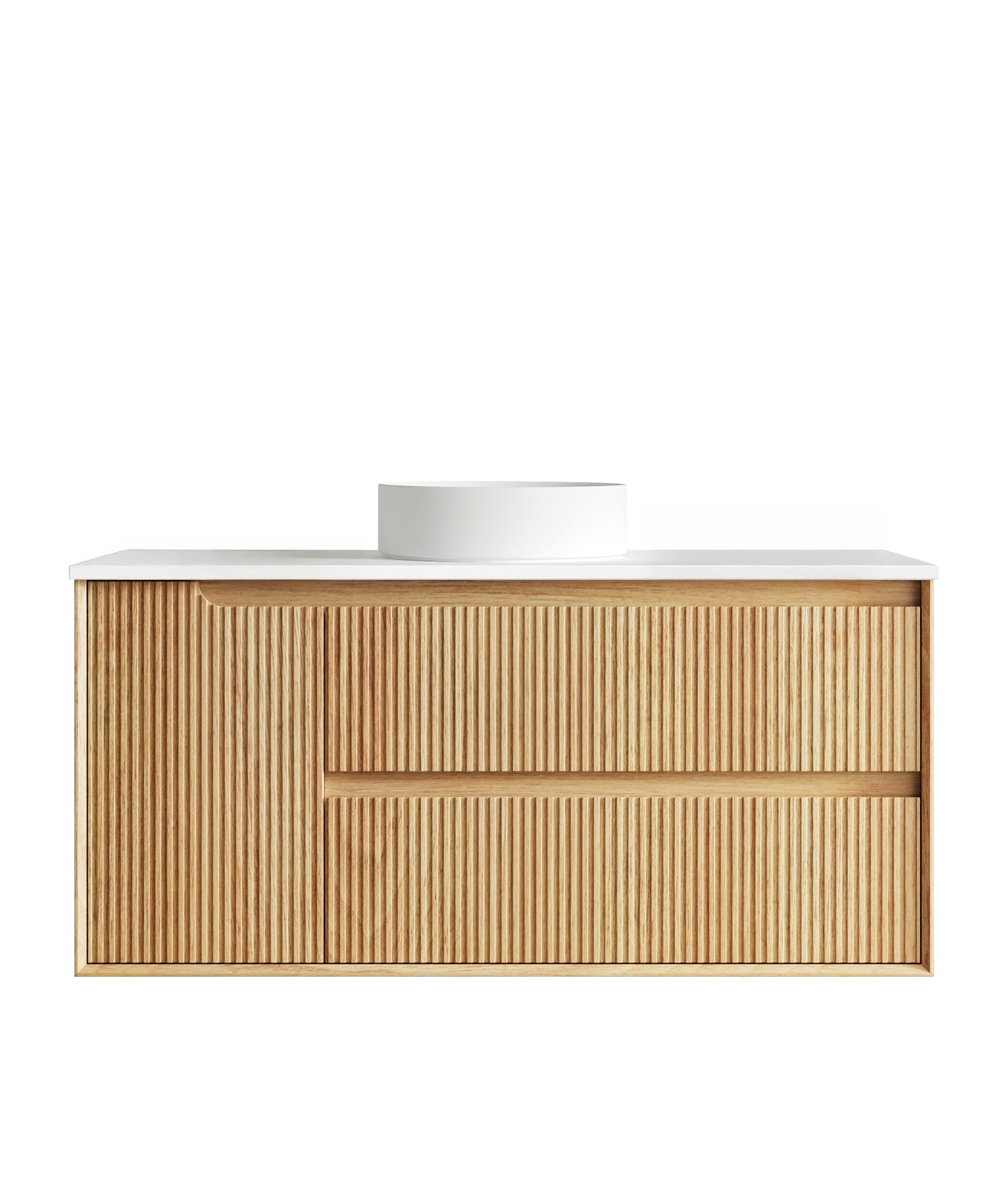 Byron Fluted Woodland Oak Wall Hung Cabinet 1200mm