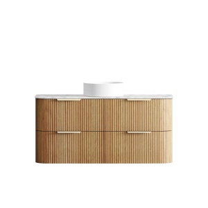 Havana Fluted Wall Hung Curved Vanity 1200mm