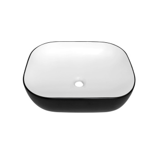 Artis Square 500x395x140 Matte Black & Matte White Basin