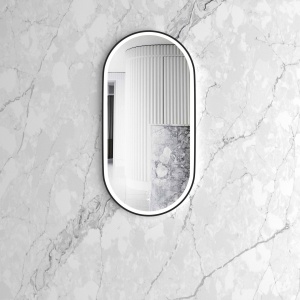 LED Noosa 900x450 Black Metal Frame Mirror