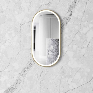 LED Noosa 900x450 Gold Metal Frame Mirror