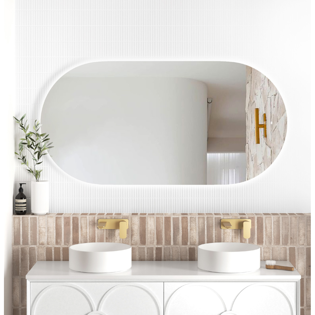 LED Noosa 1500x750 Frameless Mirror