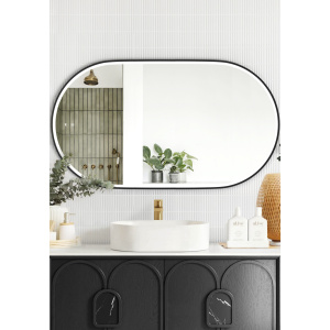 LED Noosa 1200x750 Black Metal Frame Mirror