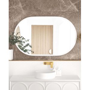 LED Noosa 1200x750 White Metal Frame Mirror