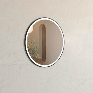 LED Bondi 800mm Black Metal Frame Mirror