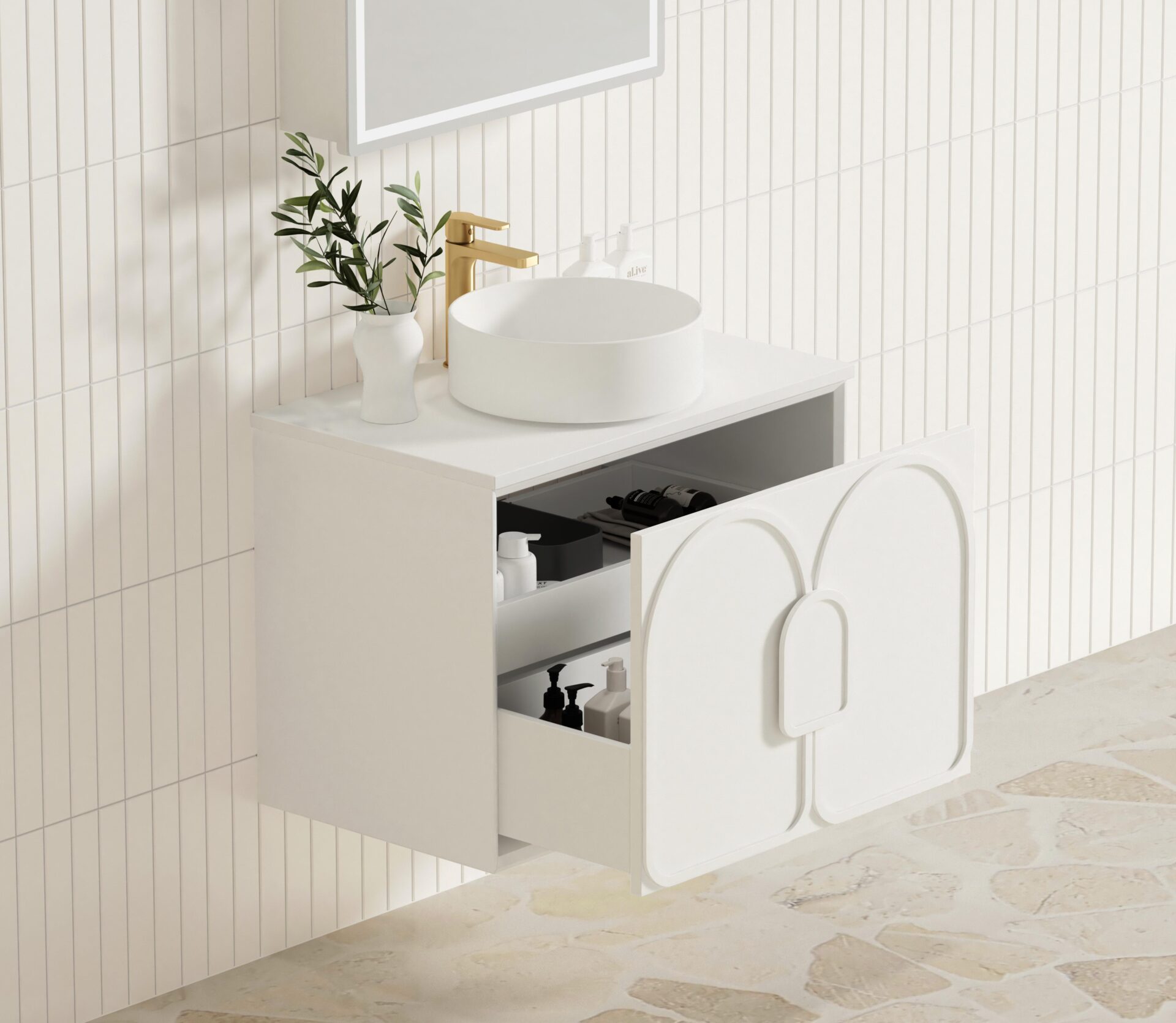 Laguna Mark II Oak Wall Hung Vanity 750mm - Image 2