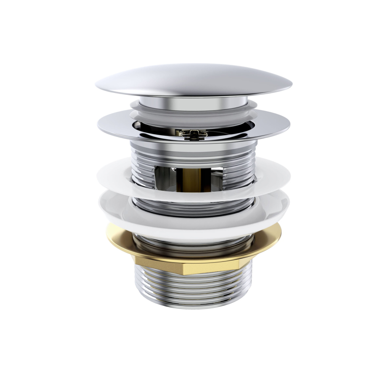 Mushroom Bath Pull Out Popup Waste Overflow