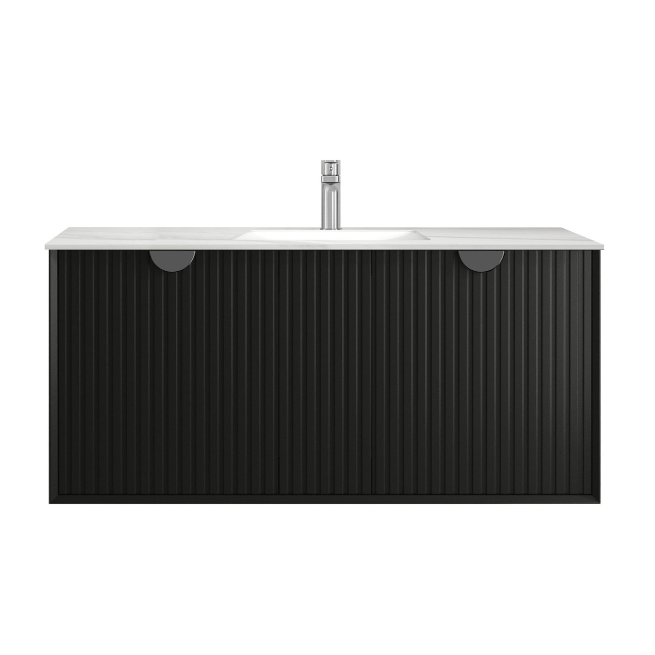 Marlo Matte Black Wall Hung Cabinet 1200mm