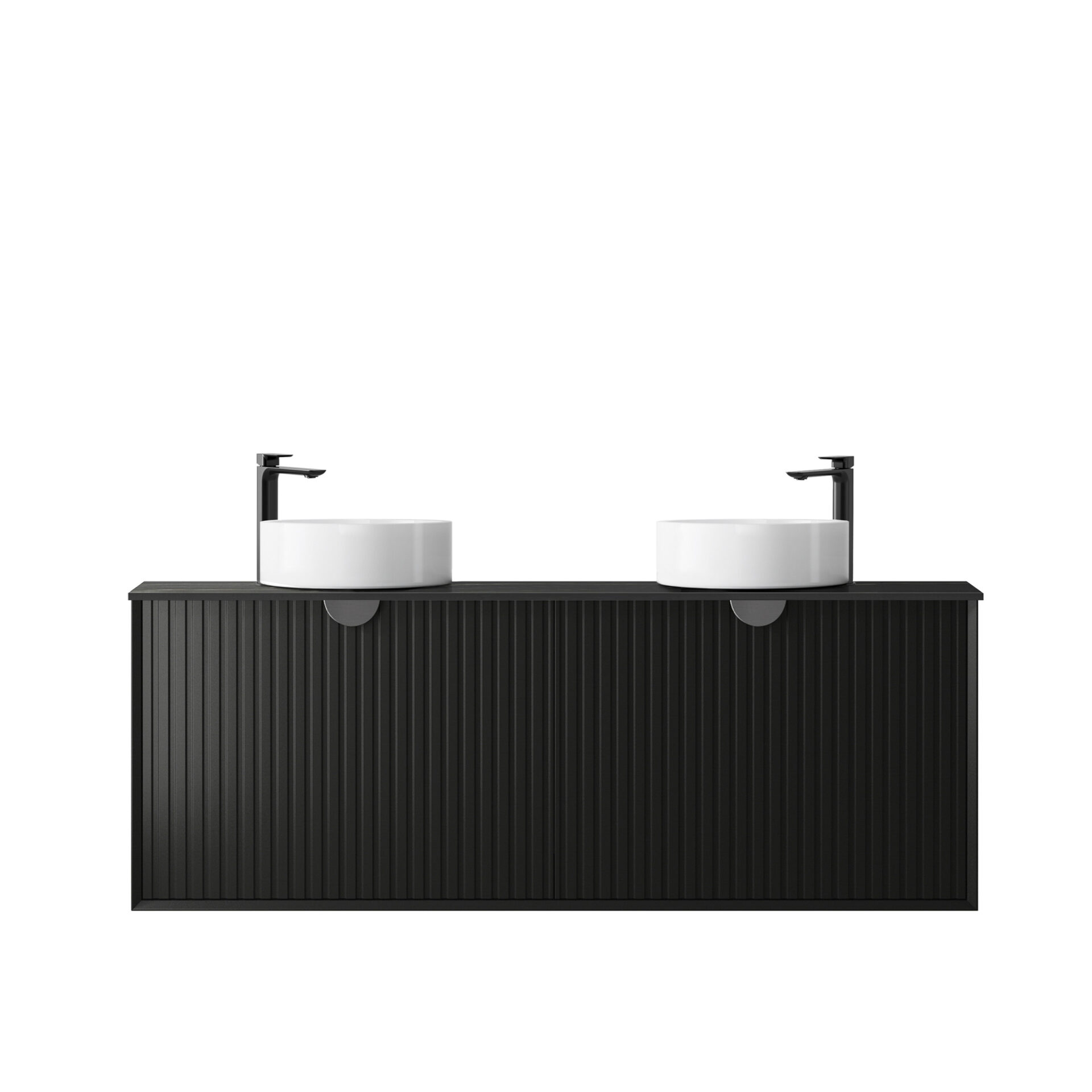 Marlo Matte Black Wall Hung Cabinet 1500mm - Image 2