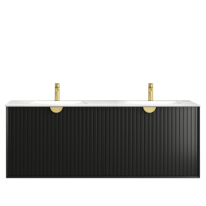 Marlo Matte Black Wall Hung Cabinet 1500mm