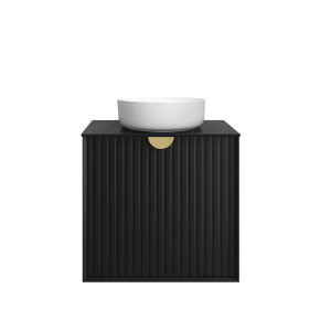 Marlo Matte Black Wall Hung Cabinet 600mm