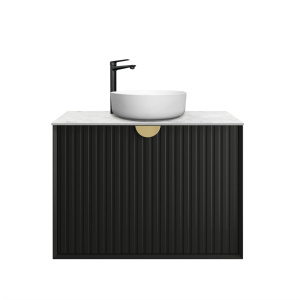 Marlo Matte Black Wall Hung Cabinet 750mm