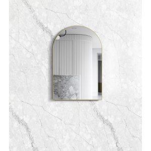 Archie 900x600 Gold Metal Framed Mirror