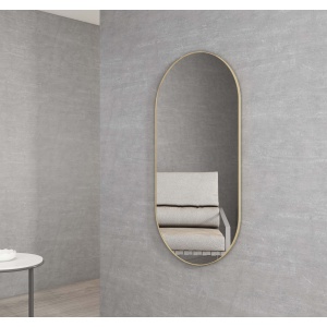 Noosa 900x450 Gold Metal Frame Mirror