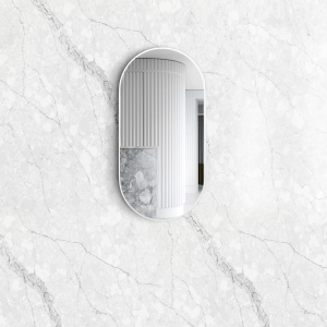 Noosa 900x450 White Metal Frame Tuffi Mirror