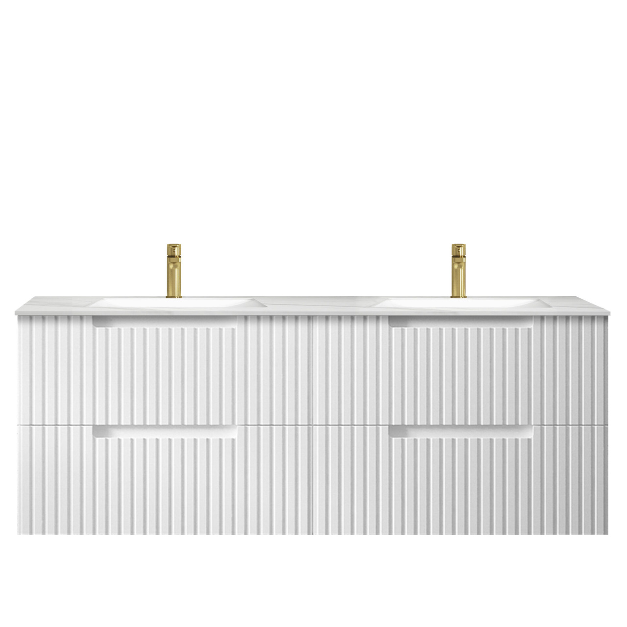 Noosa Satin White Wall Hung Cabinet 1500mm