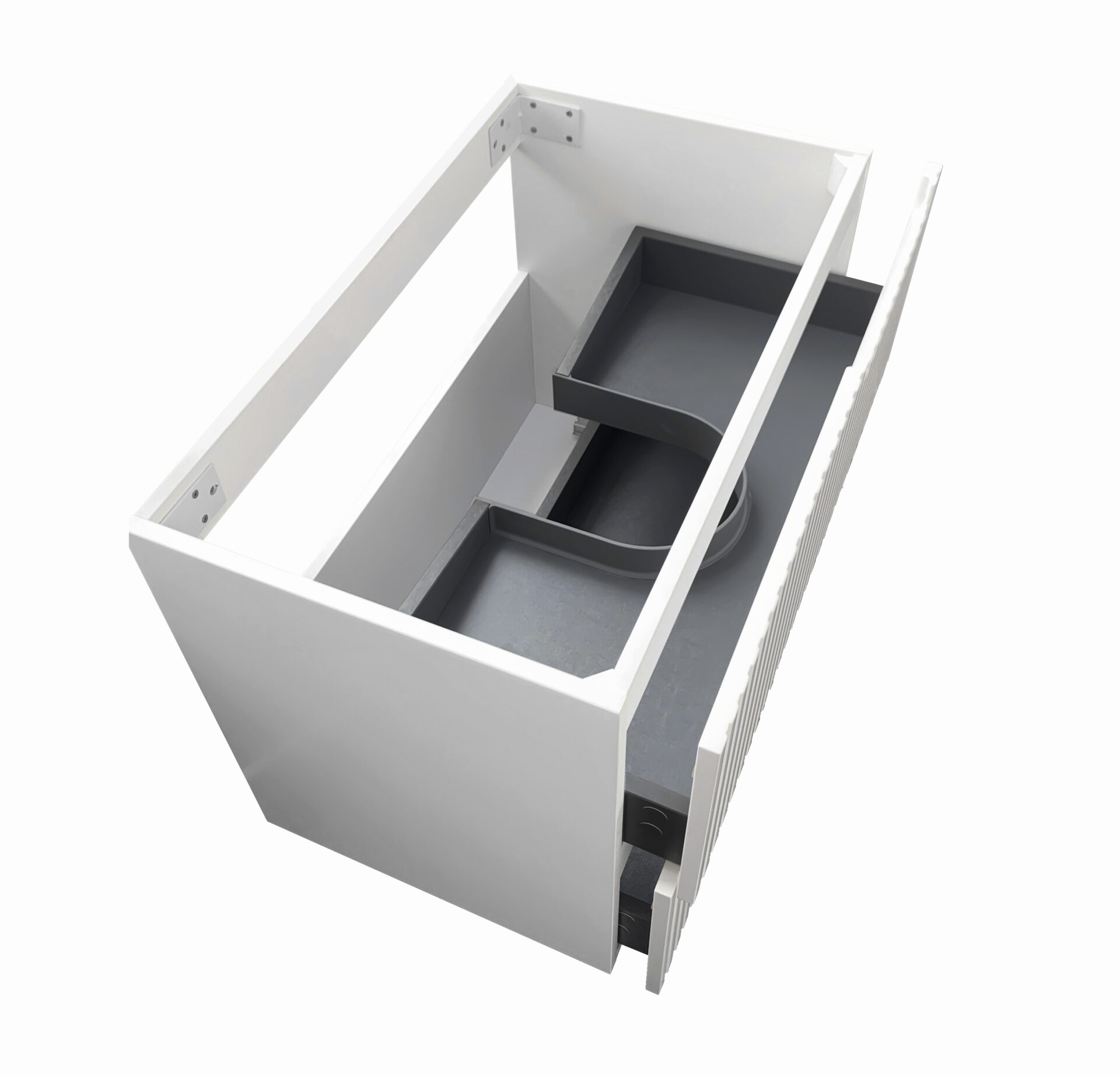 Noosa Satin White Wall Hung Cabinet 750mm - Image 3