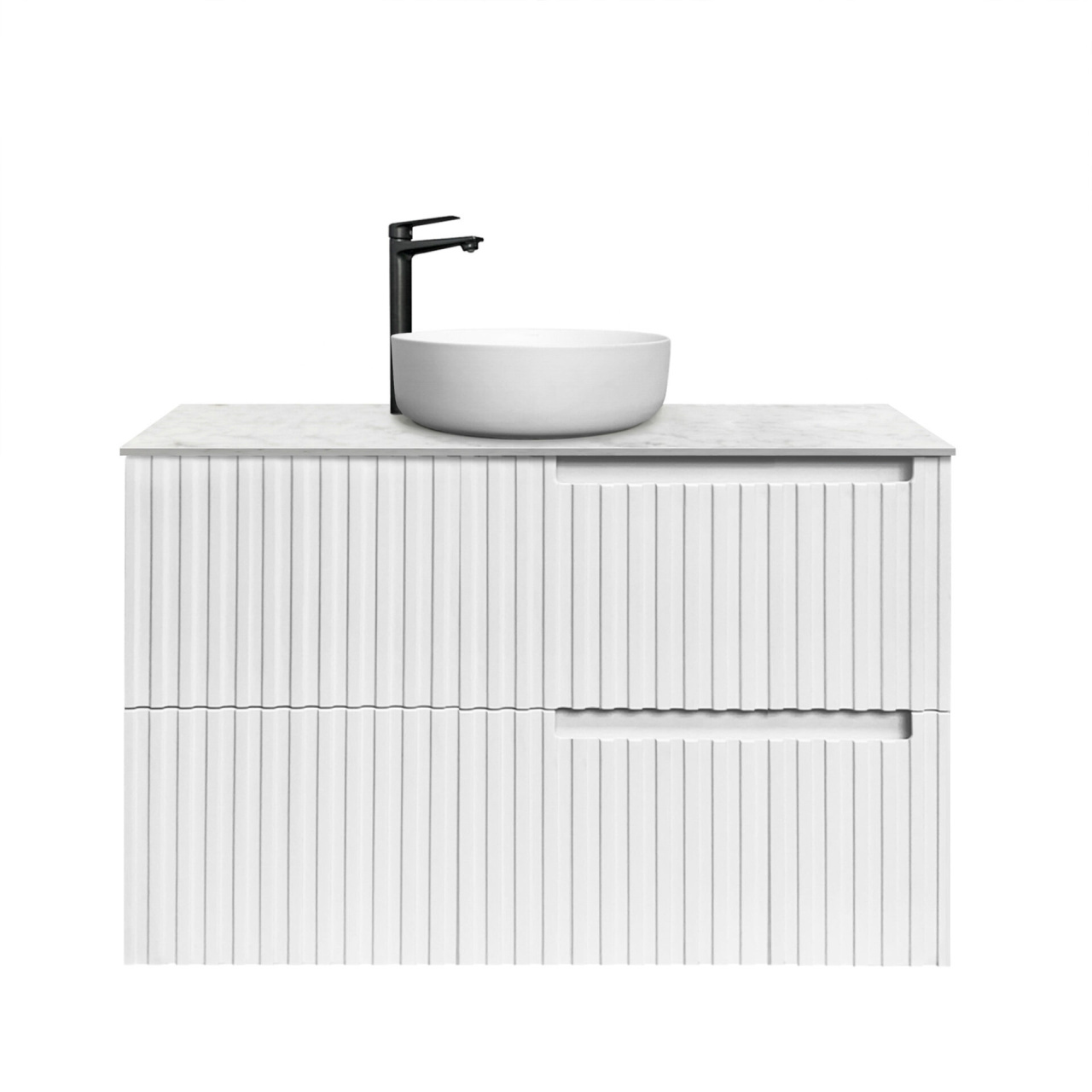Noosa Satin White Wall Hung 900mm