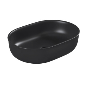 Bronte Oval 500x350x130 Matte Black Basin