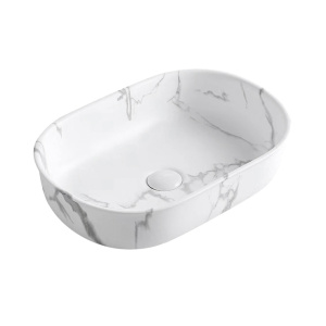 Bronte Oval 500x350x130 Carrara Basin