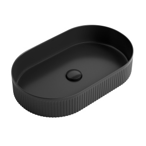 Kensington Oval 580x360x120 Matte Black Basin