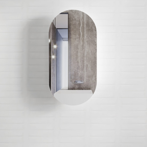 Noosa 900x450 White Shaving Cabinet