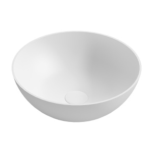 London Solid Surface 400x400x150 Matte White Basin NF