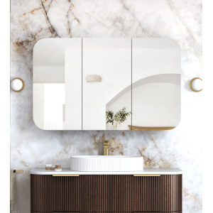 Newport 1200x750 Sable Walnut Shaving Cabinet