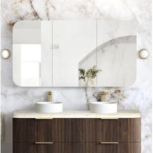 Newport 1500x750 White Shaving Cabinet