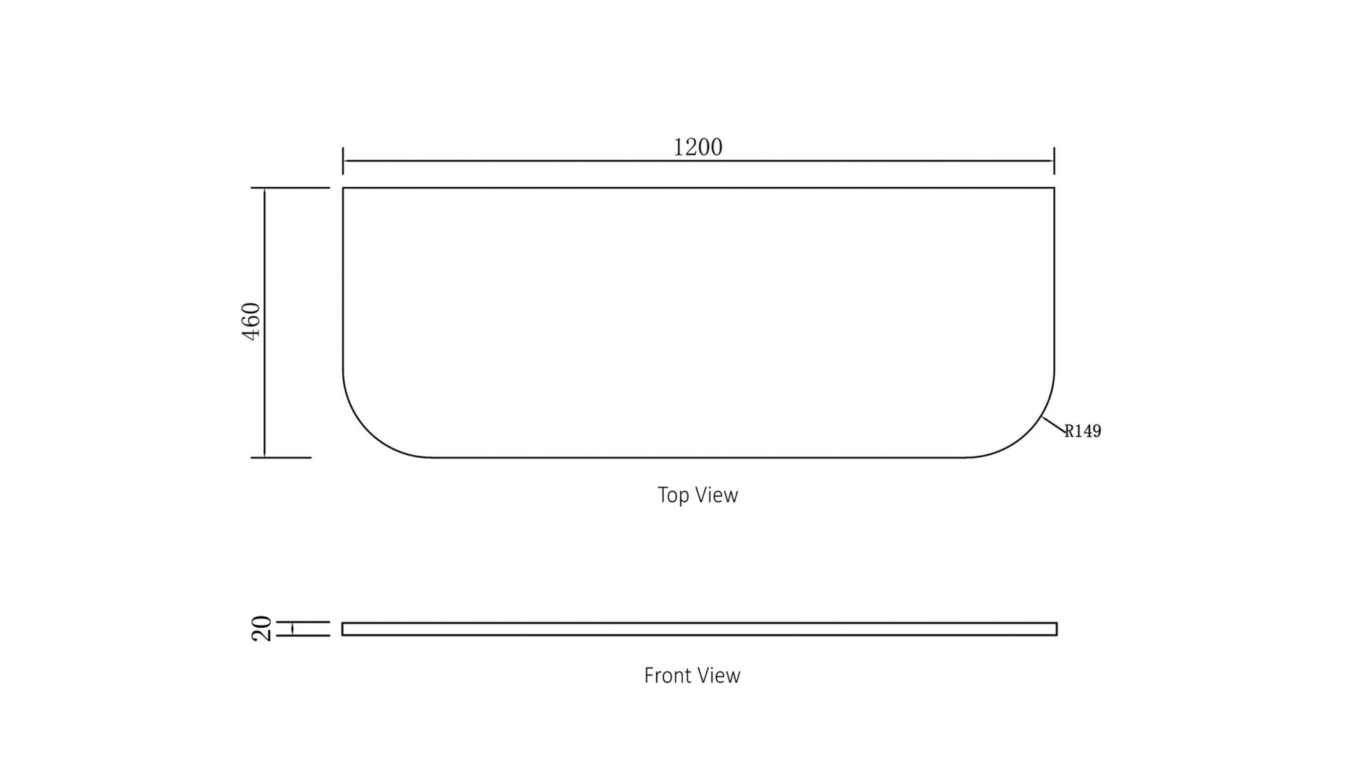 Bondi 1200x460x20 Solid Surface Cloudy Carrara Top No Hole - Image 2