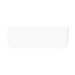 Bondi 1500x460x20 Pure White Top No Hole