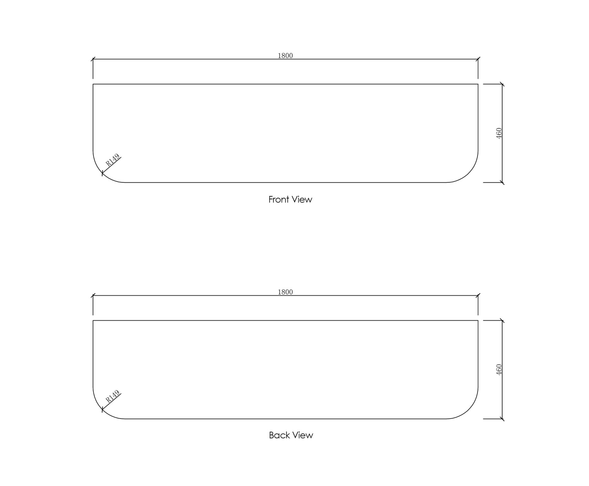 Bondi 1800x460x18 Natural Carrara Marble Top No Hole - Image 2