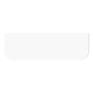 Bondi 1800x460x20 Pure White Top No Hole