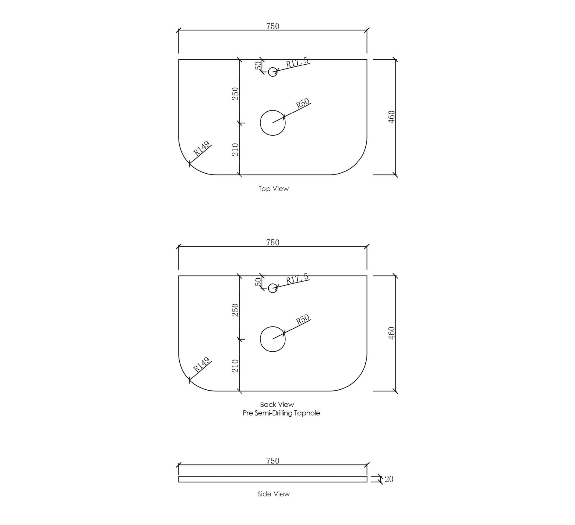 Bondi 750x460x20 Matte White Top - NTH or 12TH Only - Image 2