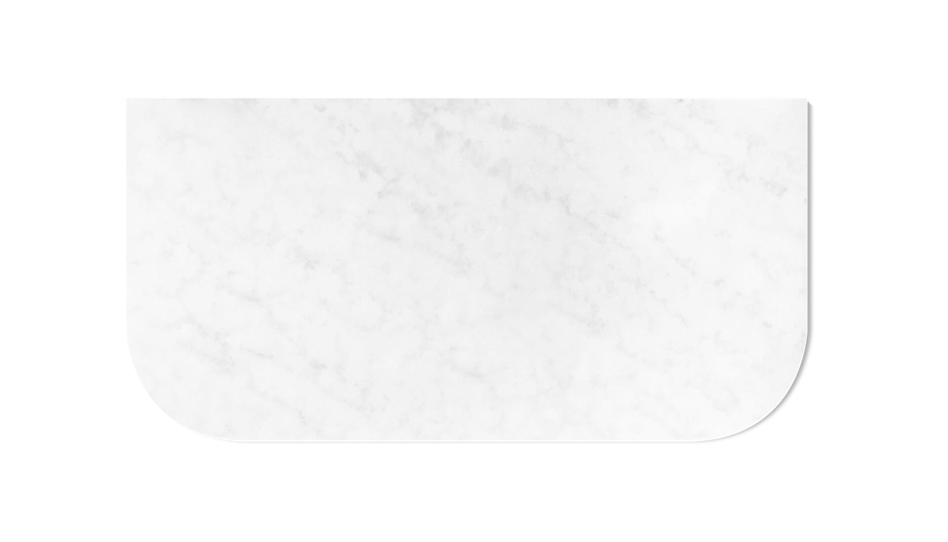 Bondi 900x460x20 Solid Surface Cloudy Carrara Top No Hole