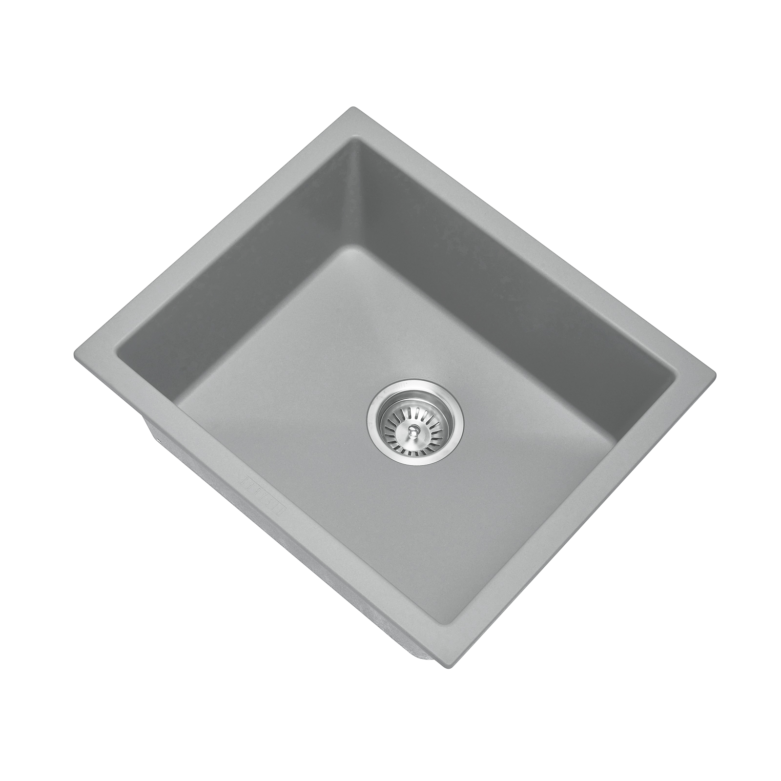 Concrete Grey Carysil Salsa Granite Single Bowl Stone Kitchen Sink 533*457mm - Image 2