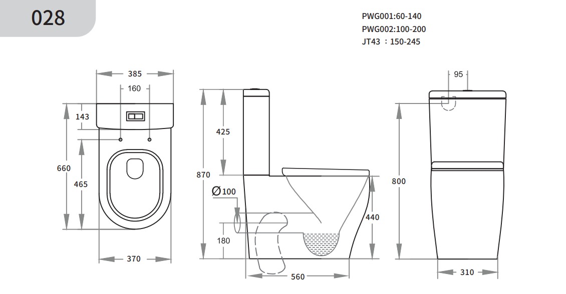 Zeus Tornado Rimless Toilet Suite - Image 7