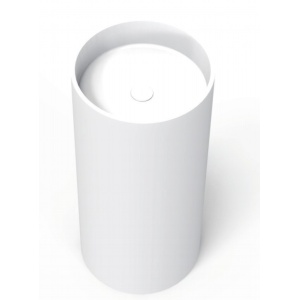 Olley Solid Surface stone Pedestal Basin  450x450x900